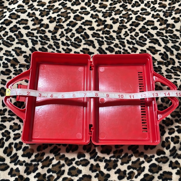 Vintage 1988 MCDONALDS Happy Meal Toy ❤️ On The Go Lunch Box Red Pencil Case 80s - Picture 10 of 17